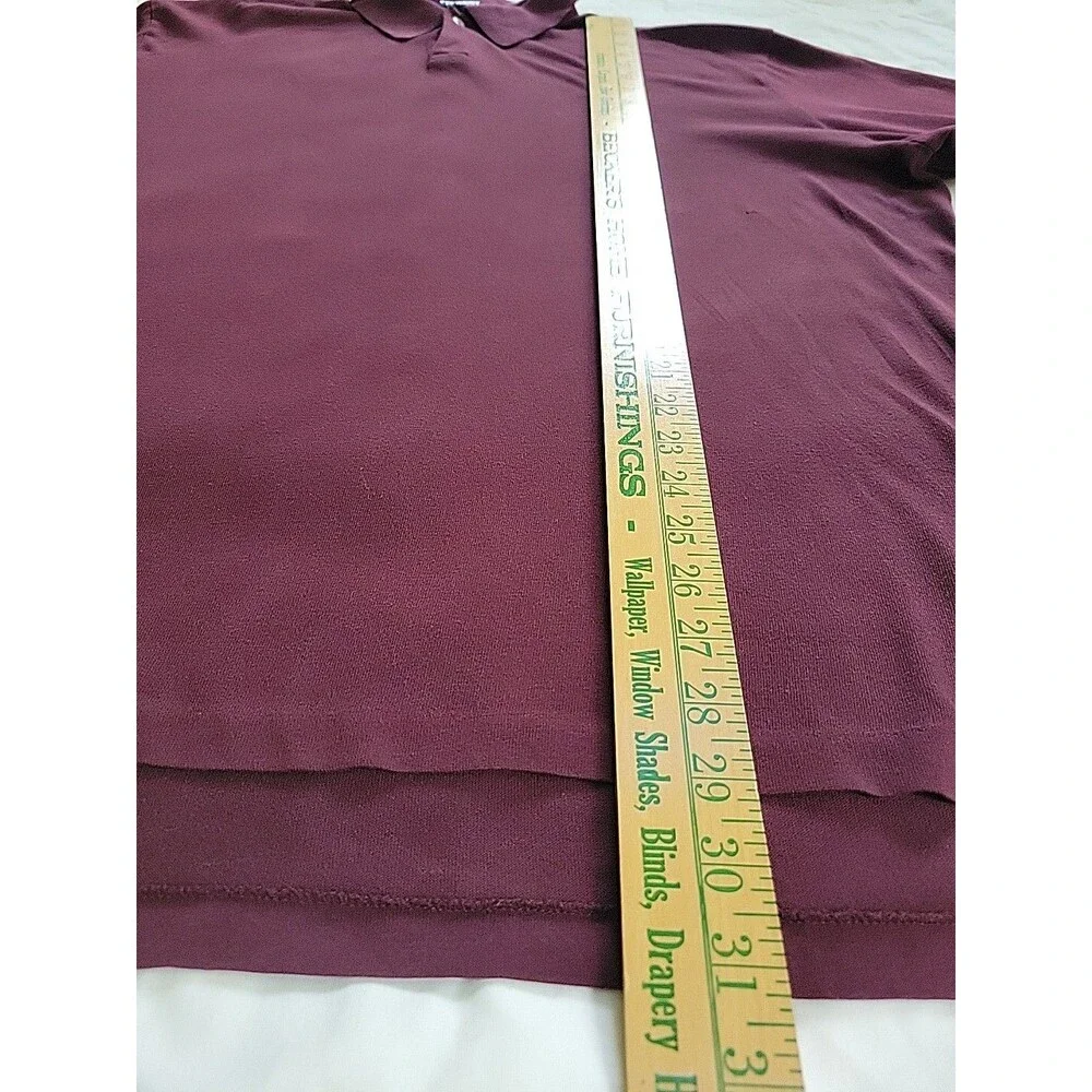 Polo By Ralph Lauren Men's Maroon Long Sleeved Collared Shirt | Size X-Large